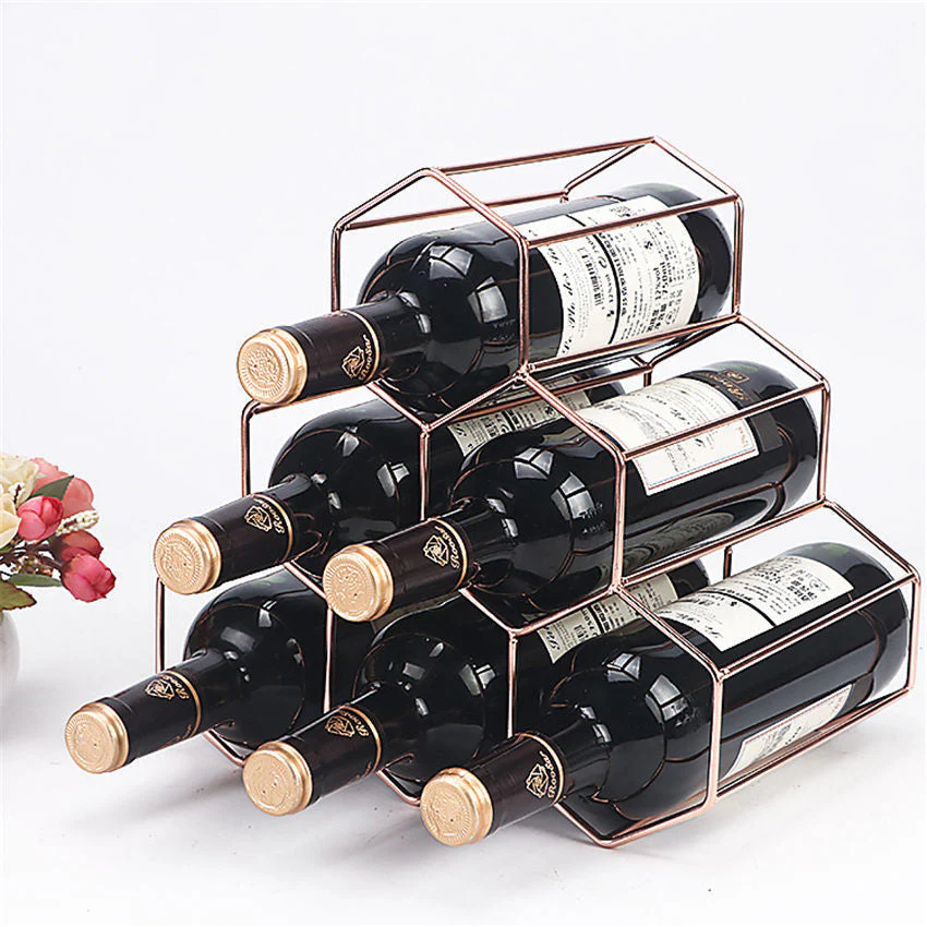 Nordic Style Geometric Wine Rack - Image 3