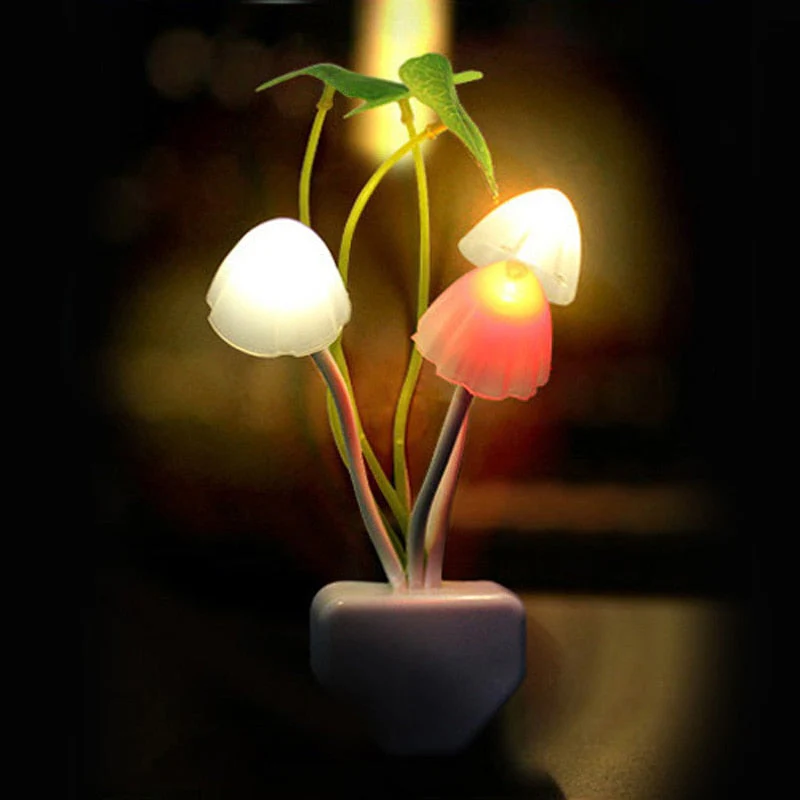 Fairy Colorful Mushroom Night Wall Lamp - Image 1
