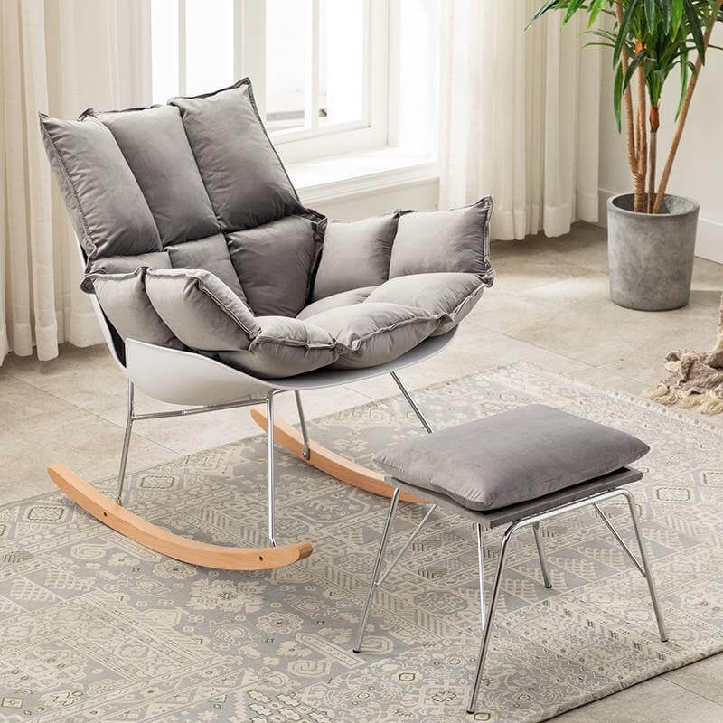 Modern Nordic Casual Rocking Chair - Image 1