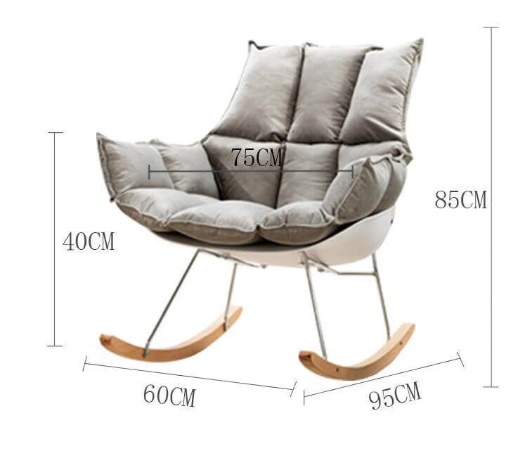 Modern Nordic Casual Rocking Chair - Image 2