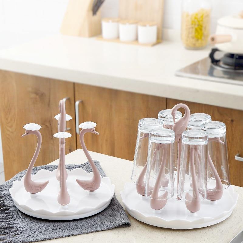 Glass Cup Swan Automatic Drainer - Image 1
