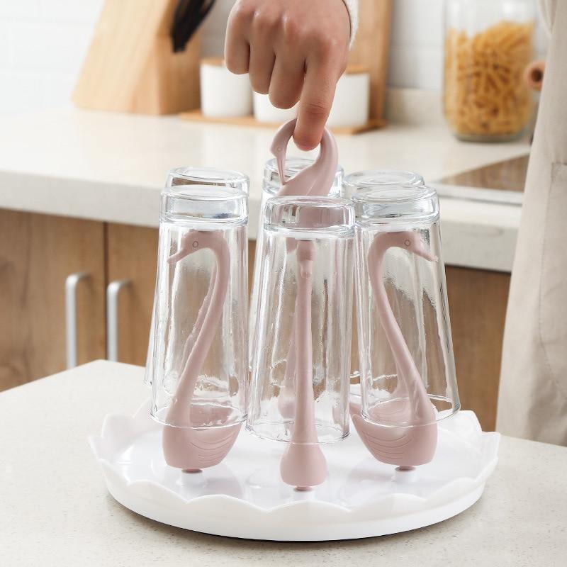 Glass Cup Swan Automatic Drainer - Image 2