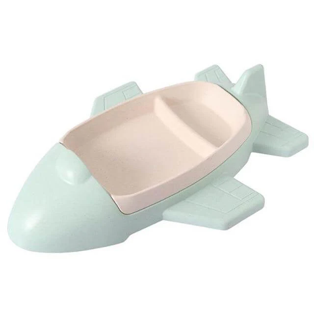 Children's Bamboo Aircraft Shape Tableware - Image 2