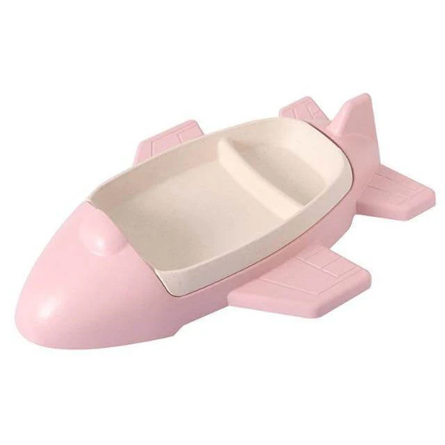 Children's Bamboo Aircraft Shape Tableware - Image 3