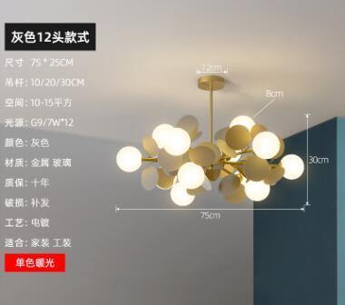 Nordic Multicolor Art Tree Led Pendant Lights - Image 3