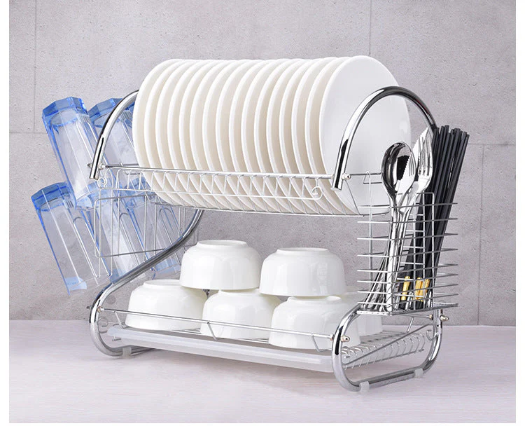 Kitchen Stainless Steel Rack Tableware Organizer - Image 2