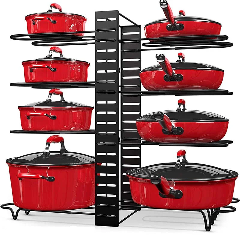 Adjustable Multi-Tier Kitchen Pan Organizer - Image 2