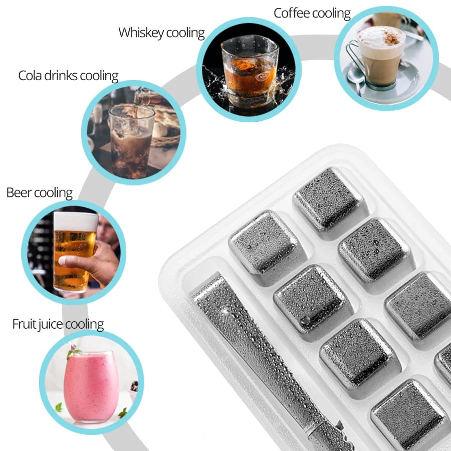 Stainless Steel Reusable Ice Cubes - Image 3