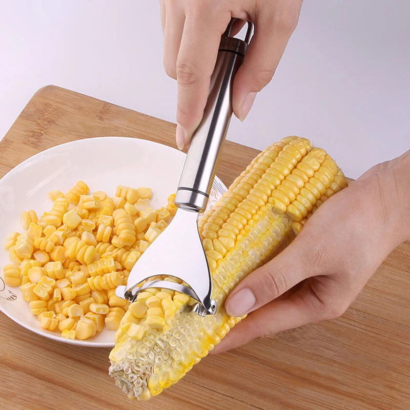 Stainless Steel Corn Peeler Tool - Image 1