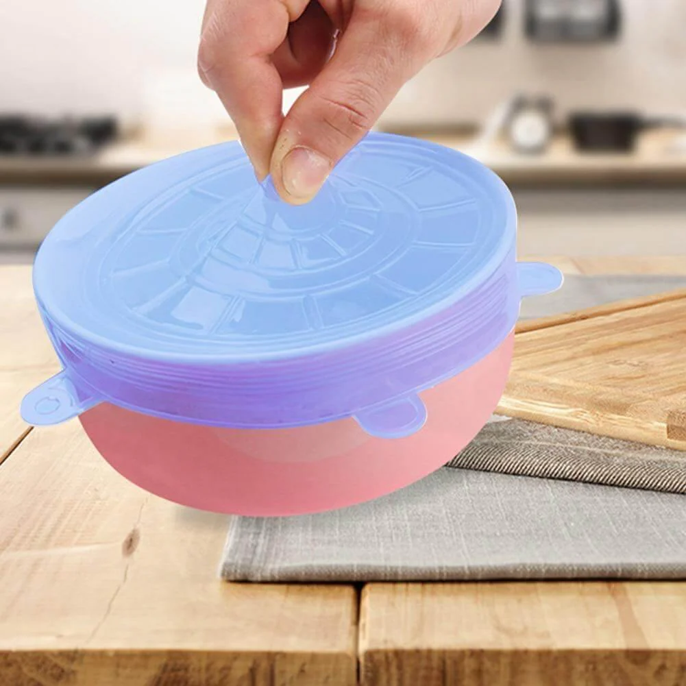 Reusable Durable Silicone Food Cover Lids - Image 1