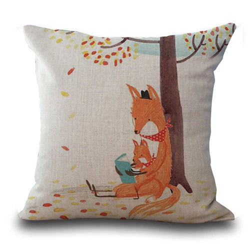 Fox Pattern Cushion Pillow Cases - Image 2