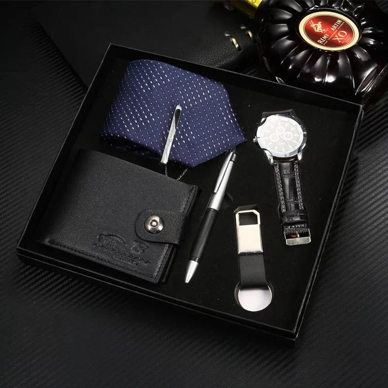 Fashion Dark Elegant Men’s Watch Gift Set