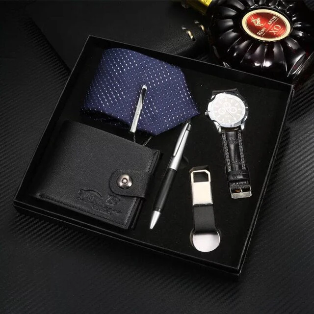 Fashion Dark Elegant Men's Watch Gift Set - Image 3