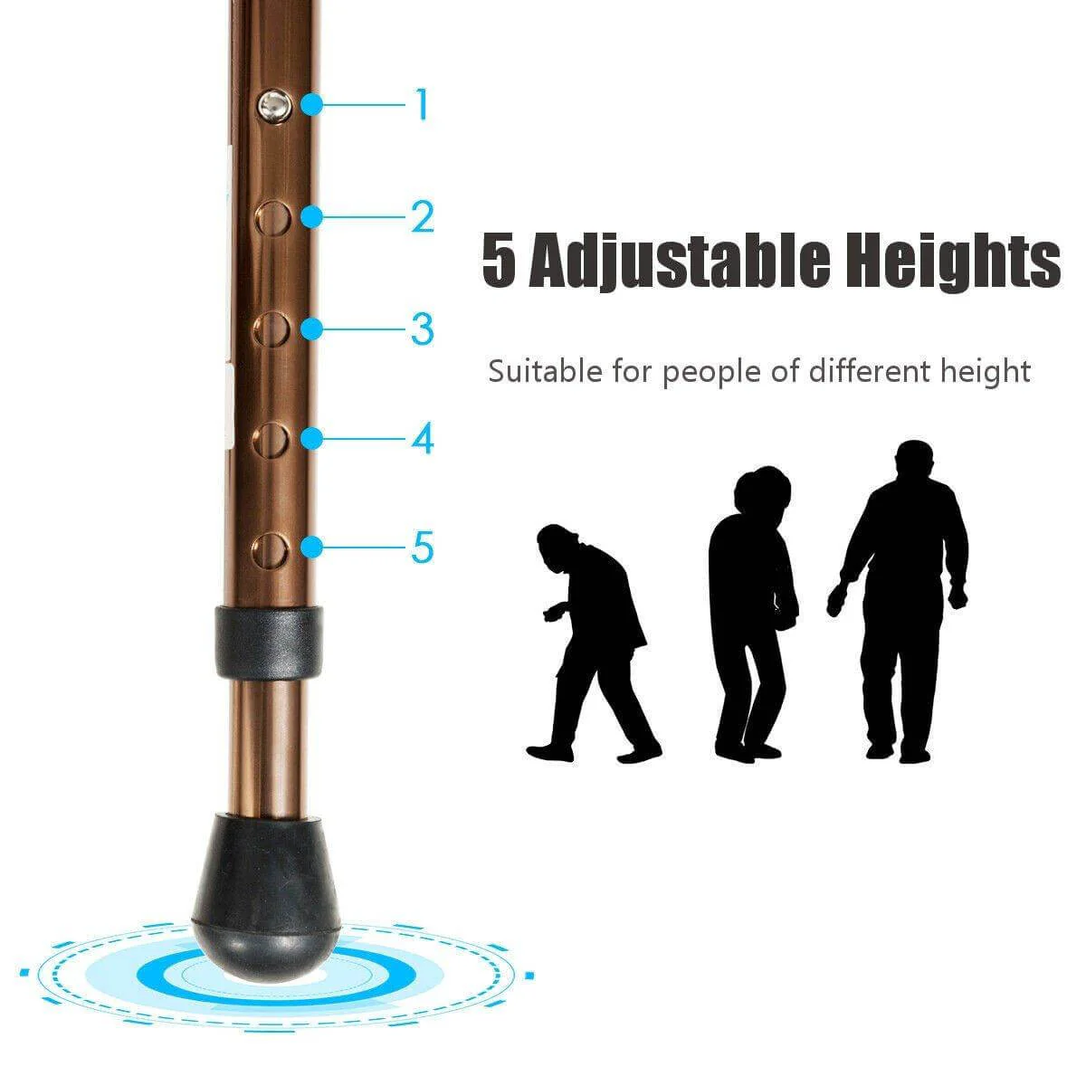 Lightweight Foldable Portable Walking Stool - Image 2