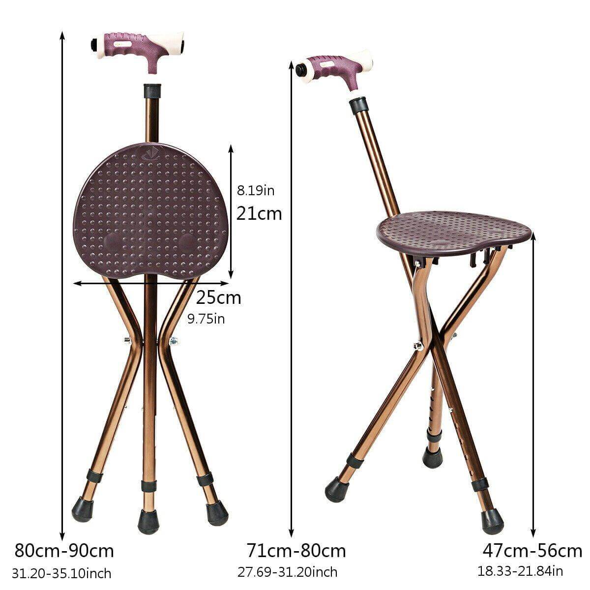 Lightweight Foldable Portable Walking Stool - Image 3