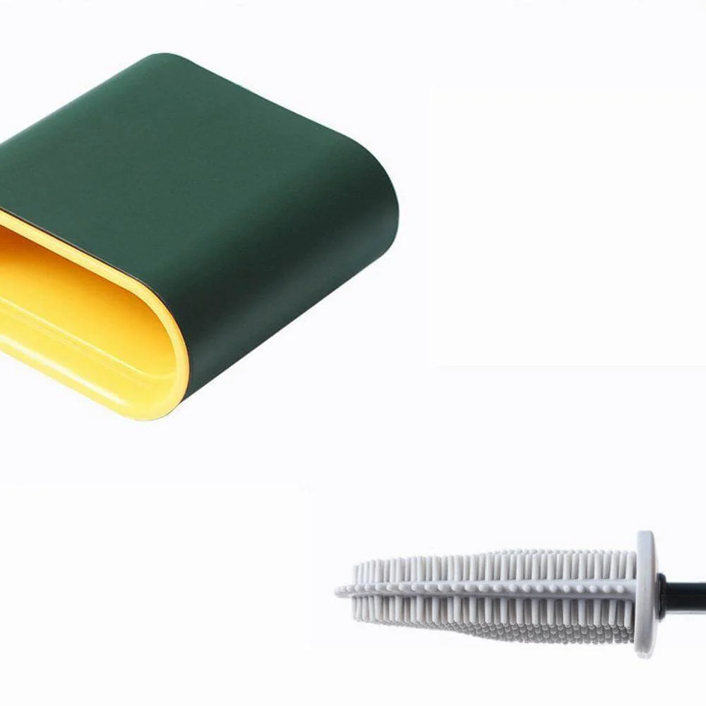 Wall Mounted Spotless Silicone Toilet Brush With Holder - Image 2