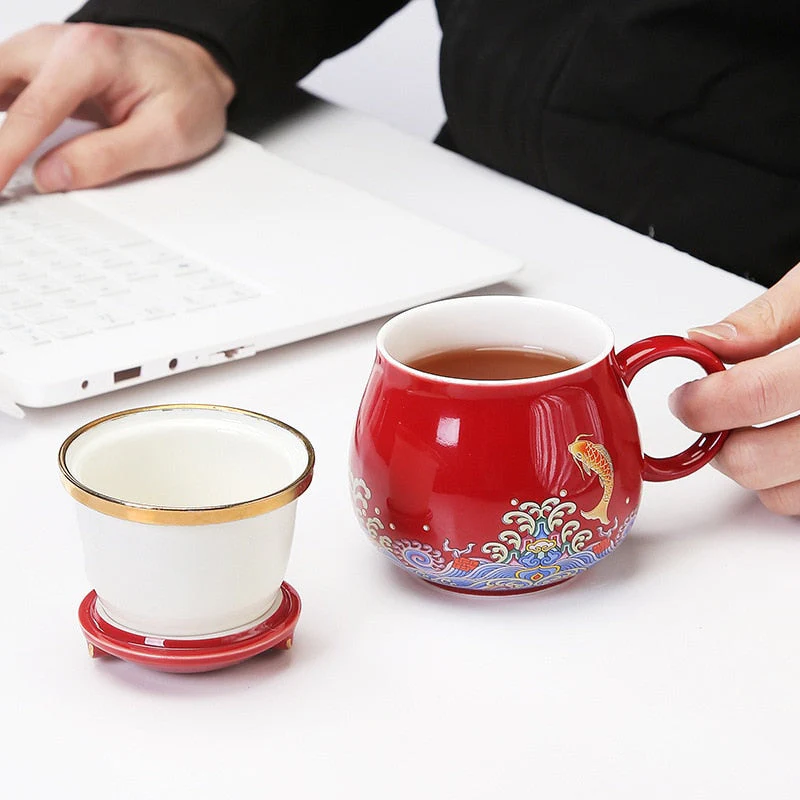 Japanese Ceramic Tea Infuser Cups - Image 2