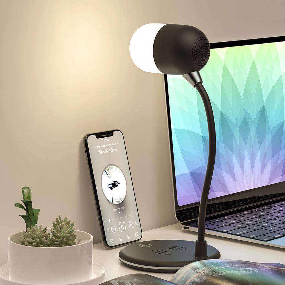 Bluetooth Speaker Wireless Charger Table Lamp - Image 3