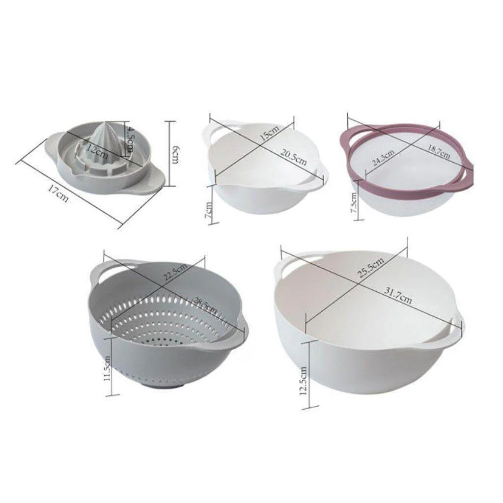 Multifunctional Five-Piece Drainer Kitchen Tool - Image 2