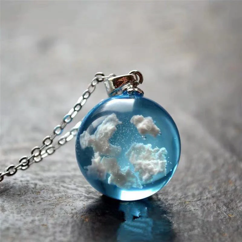 Blue Sky Love Moon Necklace - Image 1