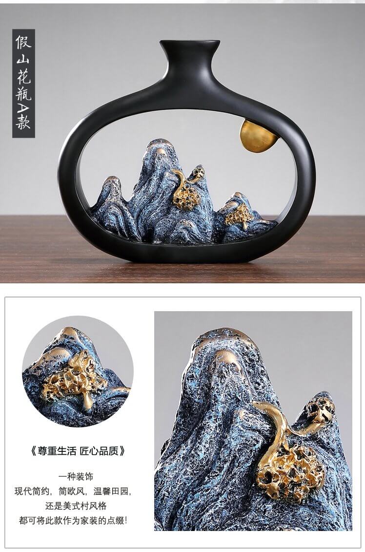 Decorative Chinese Zen Feng Shui Small Vase - Image 2