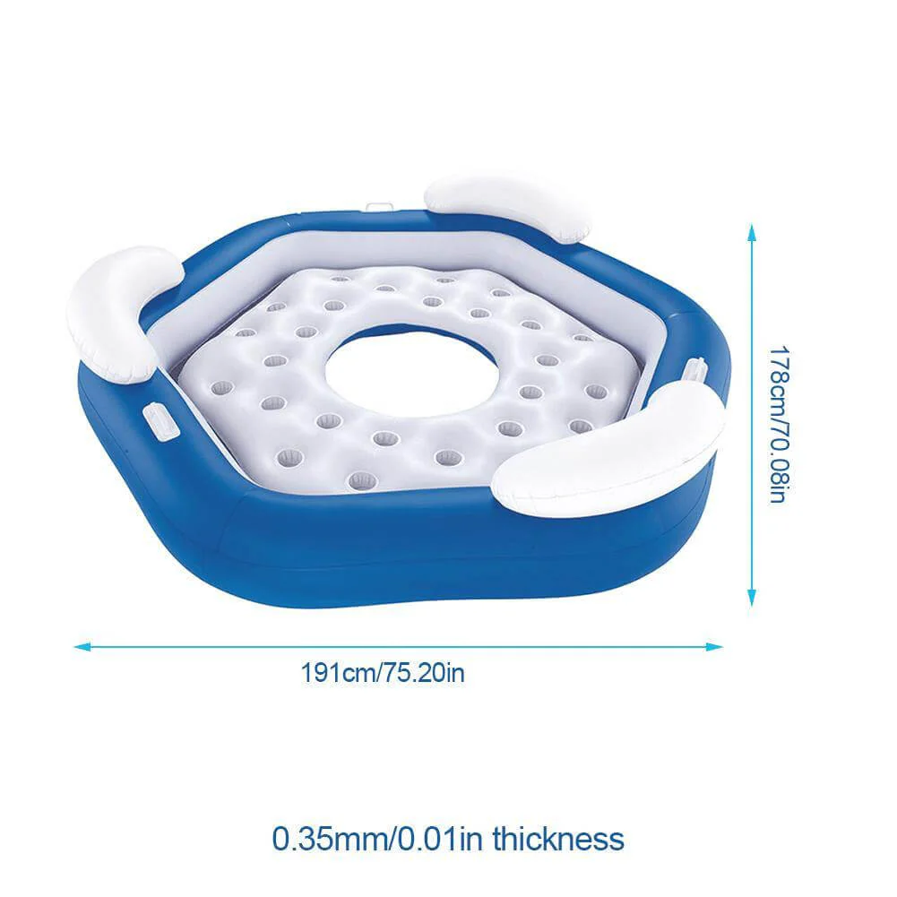 Inflatable Three People Floating Swimming Ring - Image 2