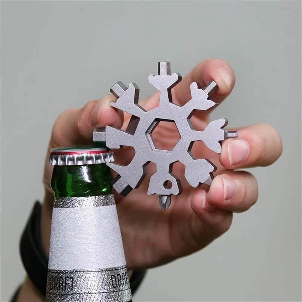 18 in 1 Snowflake Multipurpose Camp Survive Hand Tool - Image 1