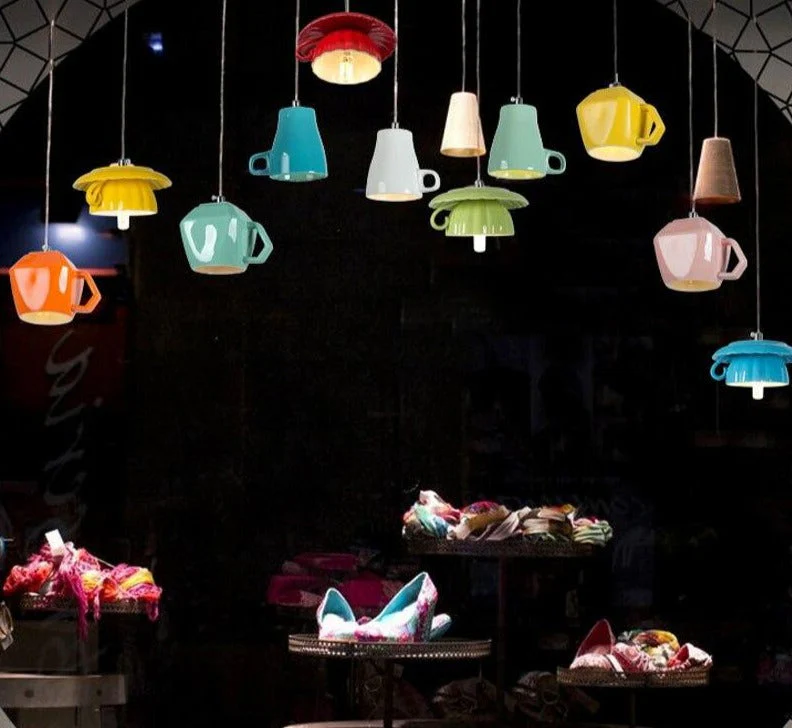 Nordic Ceramic Tea Cup Light - Image 2