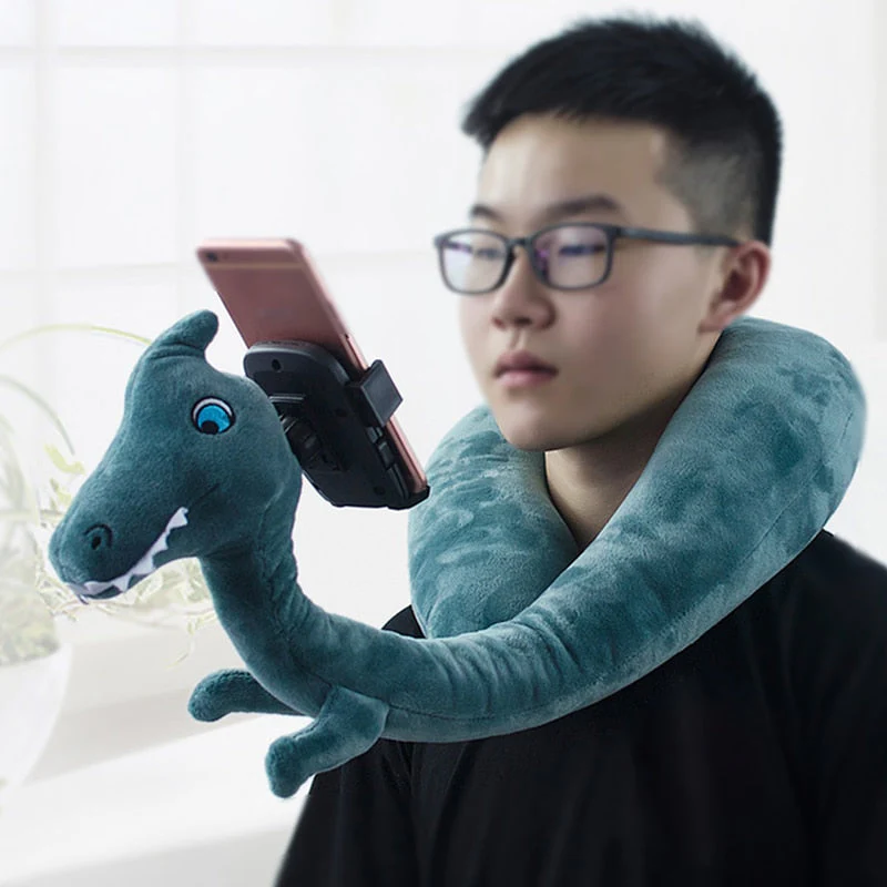 360 Rotating Neck Pillow Phone Holder - Image 1