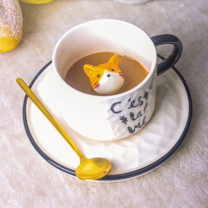 3D Cute Pet Ceramic Mug - Image 1