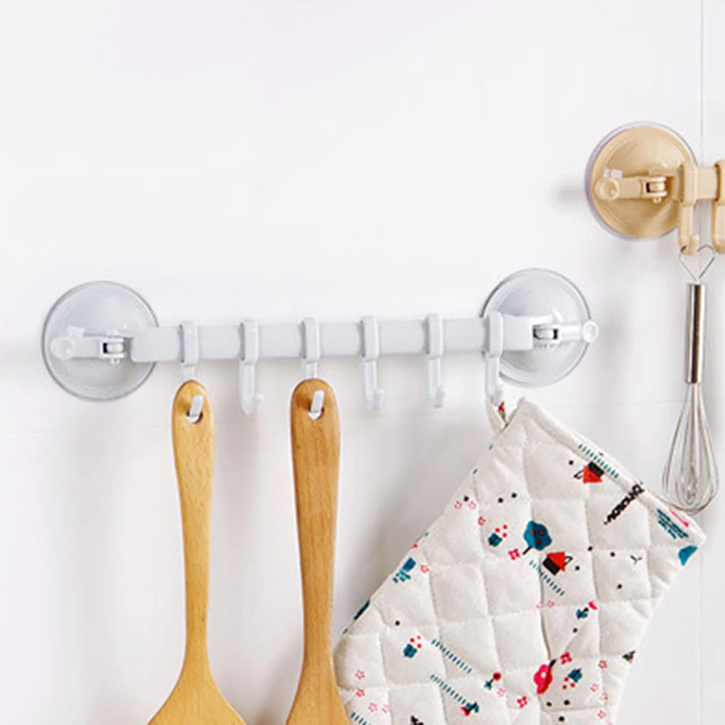 Adjustable Hook Double Suction Towel Rack - Image 3