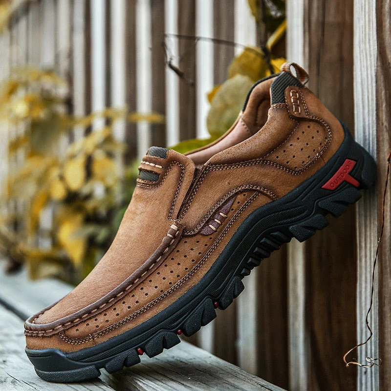 Comfortable Cowhide Leather Breathable Outdoor Hiking Shoes - Image 2