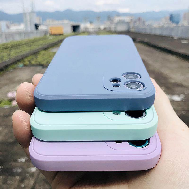 Square Pastel Silicone iPhone Case - Image 1