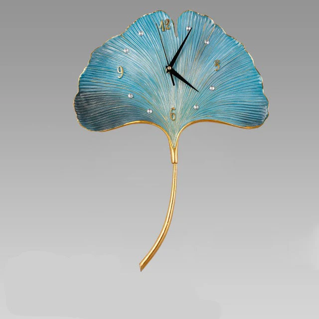 Elegant Leaf Wall Silent Clock - Image 2