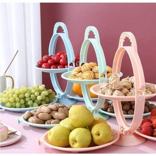 Multi-Layer Creative Foldable Snack Fruit Bowl Stand - Image 3