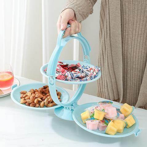 Multi-Layer Creative Foldable Snack Fruit Bowl Stand - Image 2