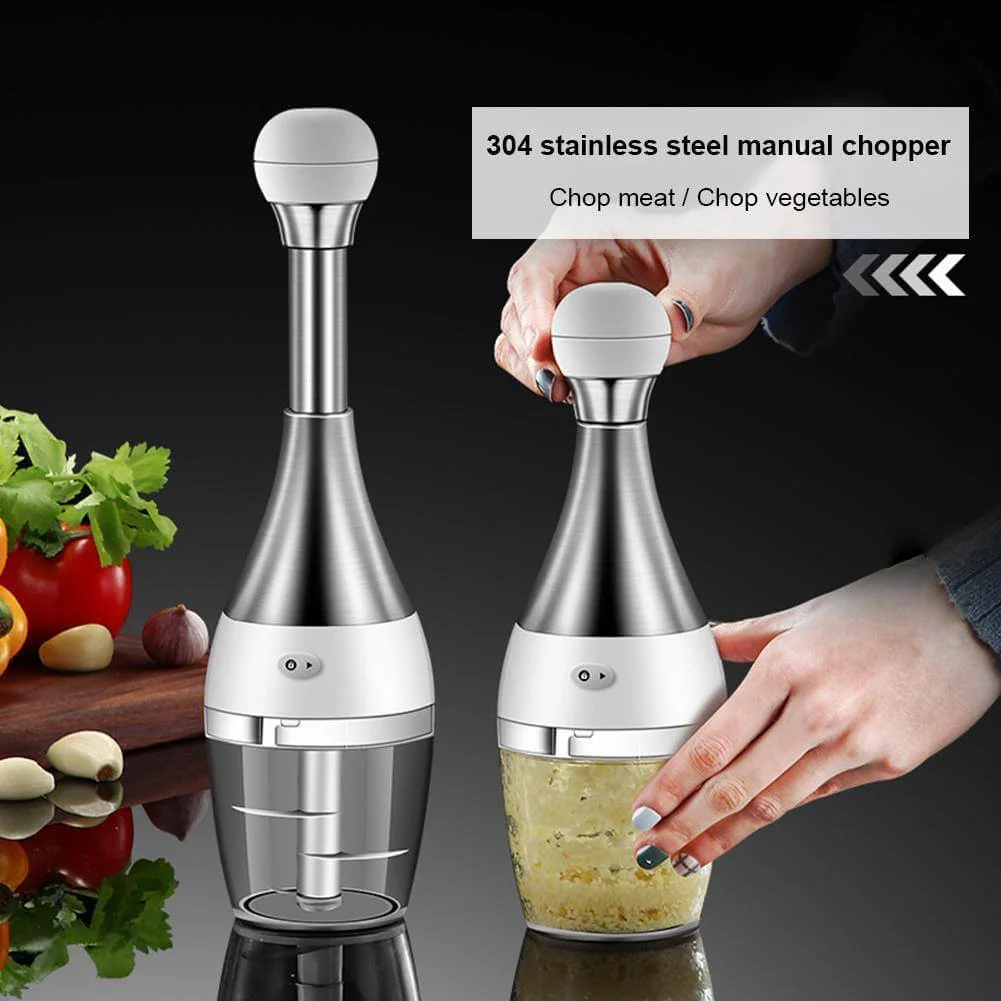 Stainless Steel Quick Garlic Vegetable Chopper - Image 3