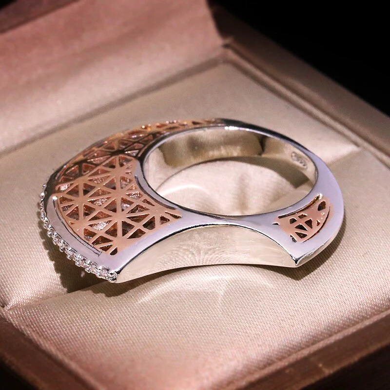 Zirconium Moon Shape Personality Ring - Image 1