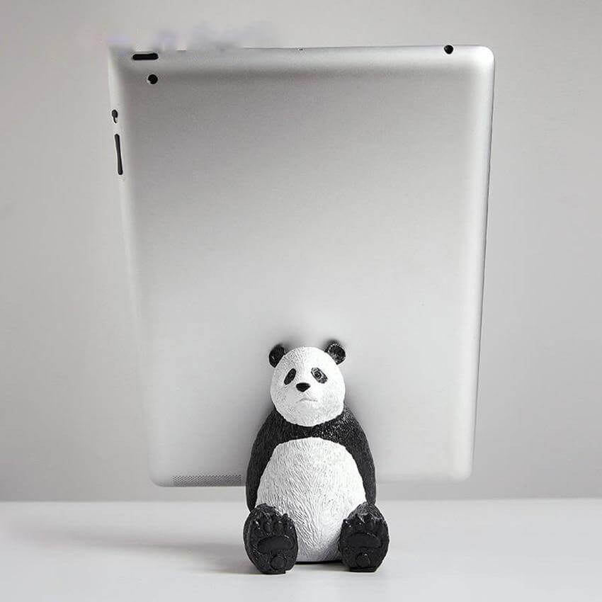 Sitting Panda Resin Phone Holder - Image 3