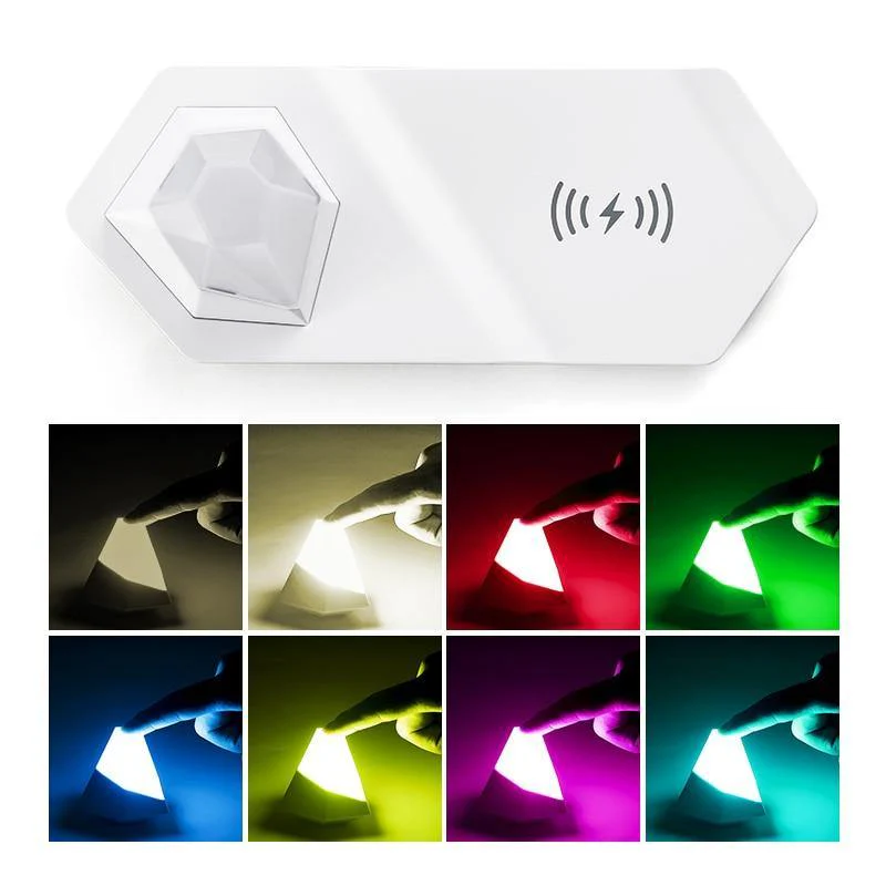 2in1 Diamond LED Night Light Wireless Charger - Image 3