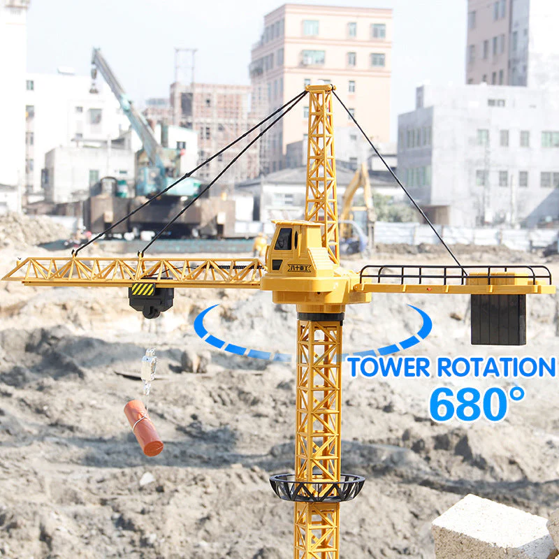 Remote Control Rotating Kids Toy Construction Crane - Image 2