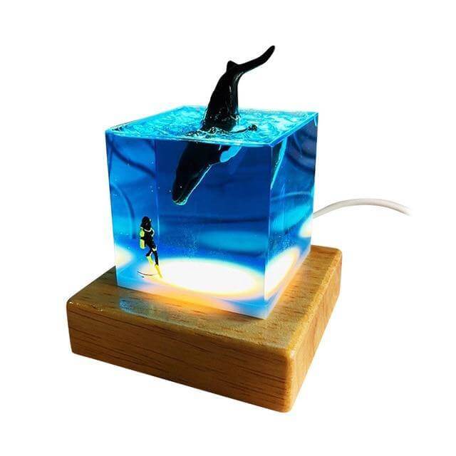 LED Night Light Shark Diver Decoration Lamp - Image 2