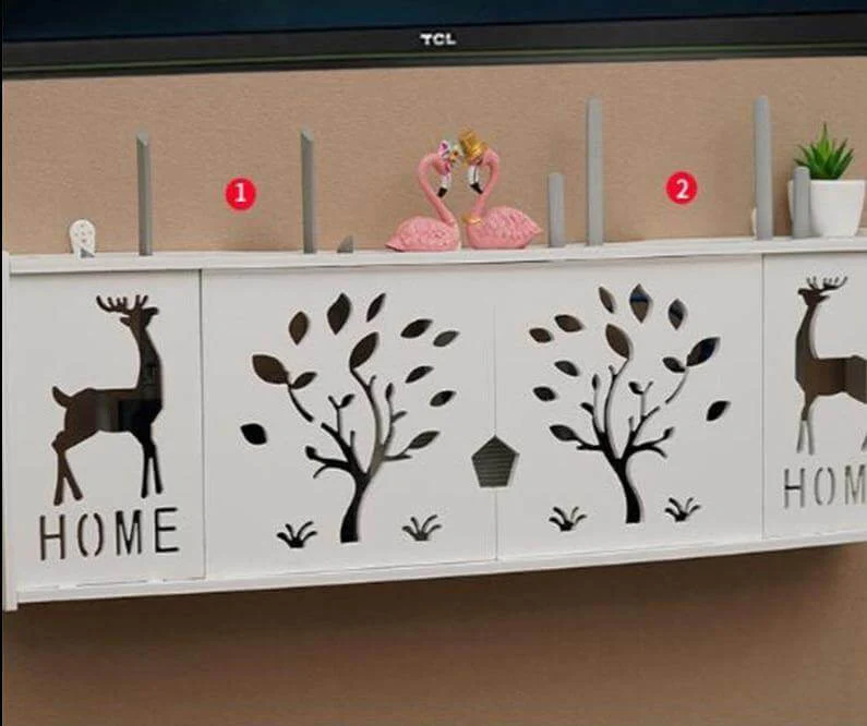 Wall-Mounted Cozy Home Wifi Router Storage Shelf - Image 2