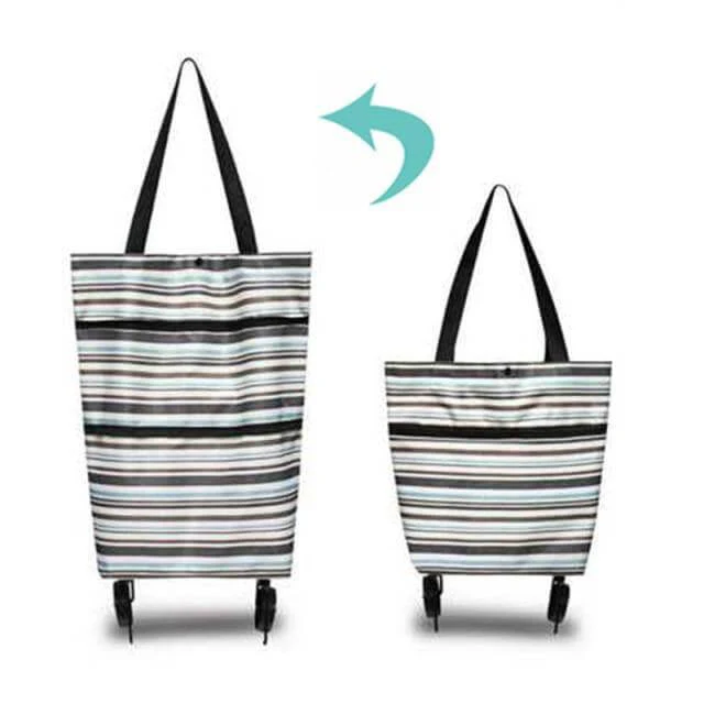 Folding Shopping Bag On Wheels - Image 2
