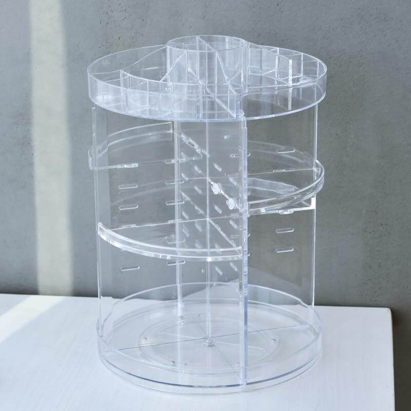 360 Degree Rotation Cosmetic MakeUp Cologne Organizer Box - Image 2