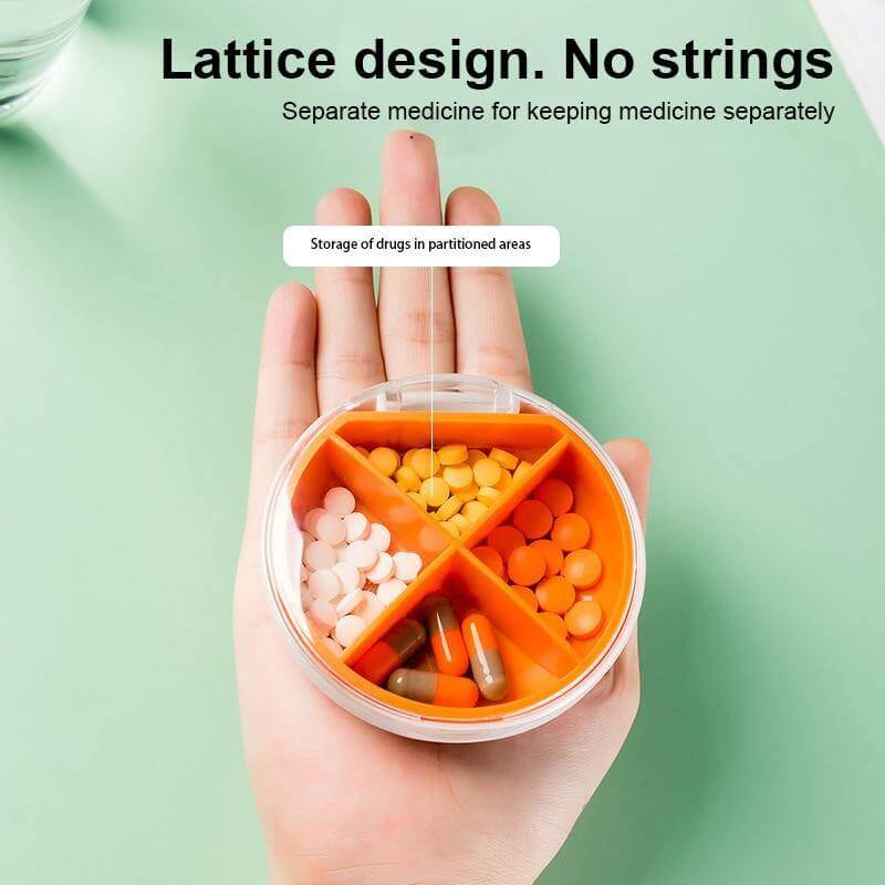 Portable Weekly Rotating Round Pill Cases - Image 2