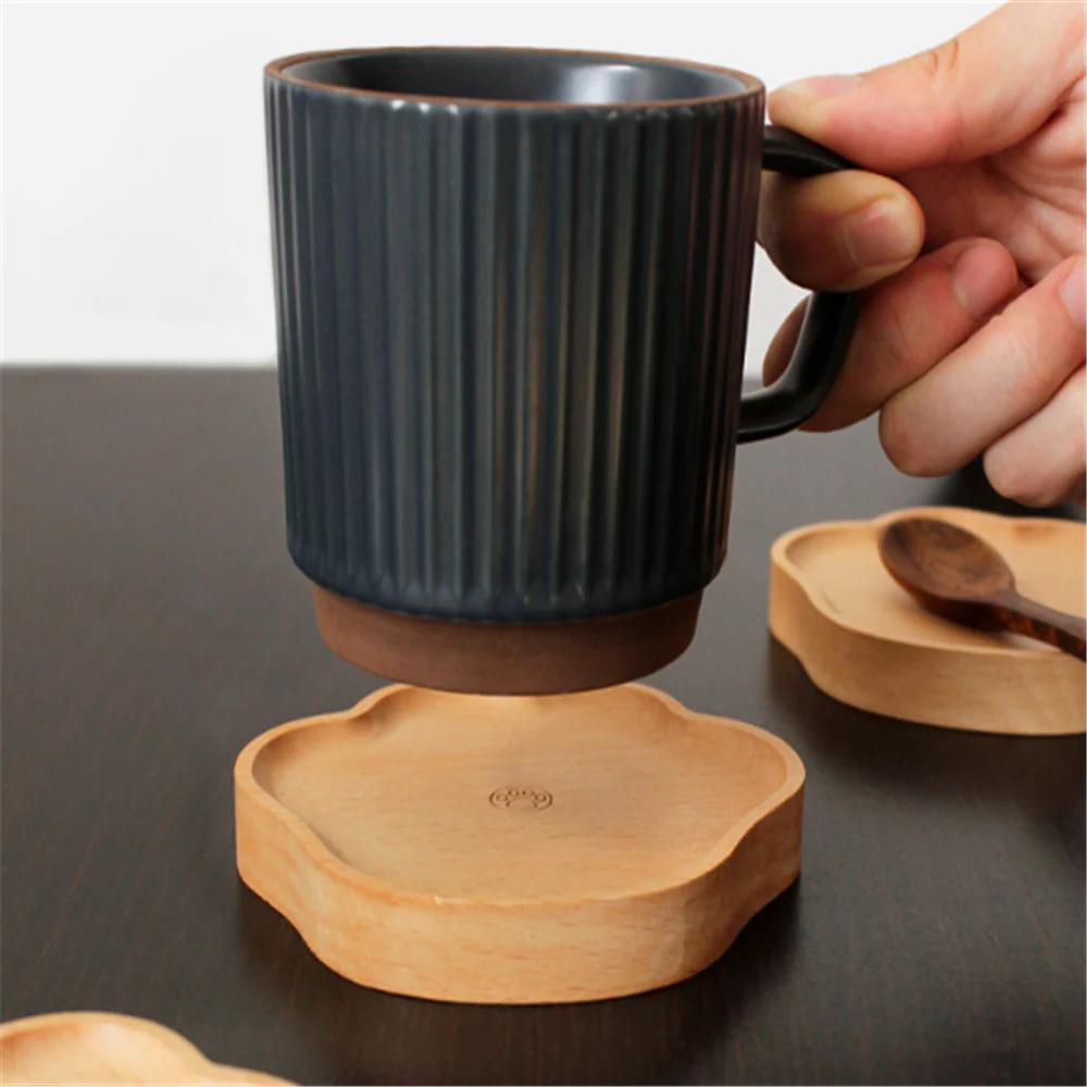 Cute Cat Paw Wooden Coaster - Image 3