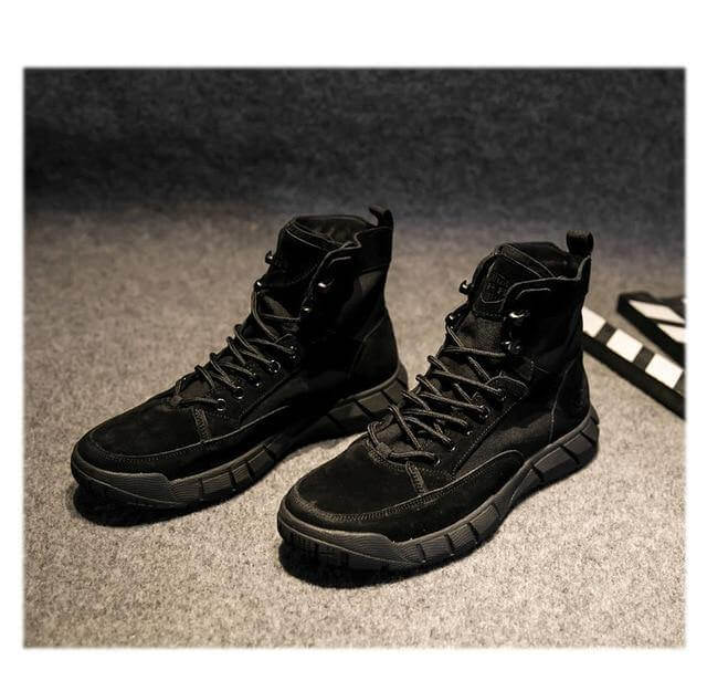 Tactical Cowhide Leather Camping Boots - Image 2
