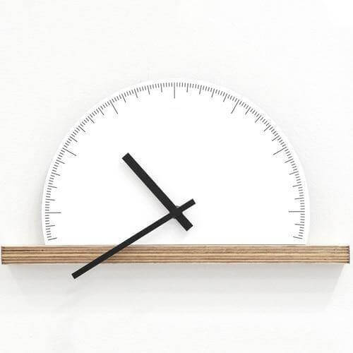 Modern Geometry Half Nordic Wall Clock - Image 2