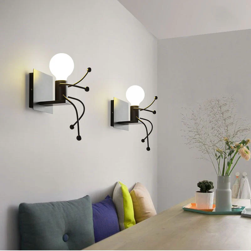 Mini Man Robot Art Wall Lamp - Image 2
